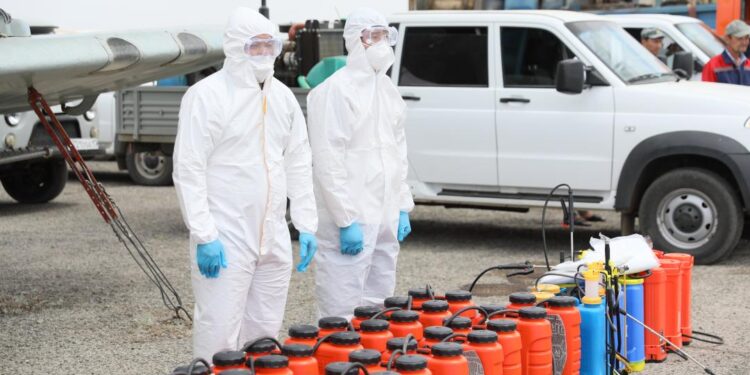 Айдарбек Сапаров Ақтөбе облысындағы шегірткеге қарсы күрес жұмыстарын оң бағалады